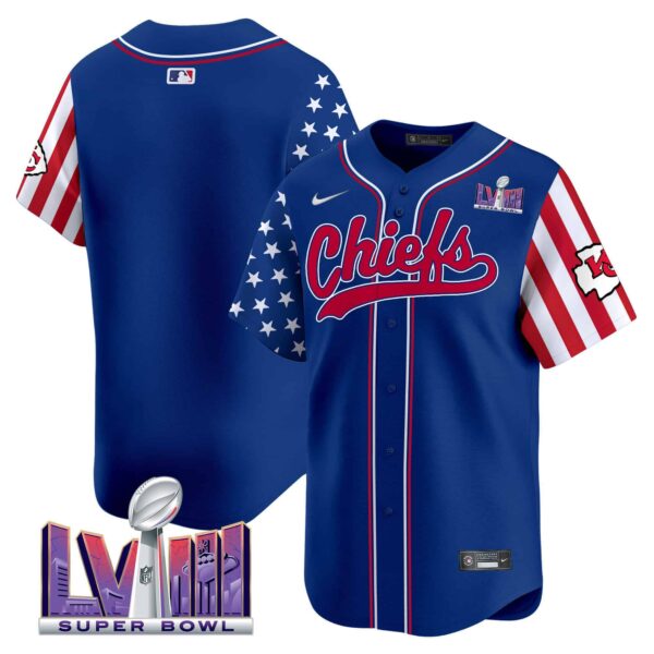Men’s Chiefs 2024 Independence Day Vapor Premier Limited Jersey – All Stitched – Royal – Team