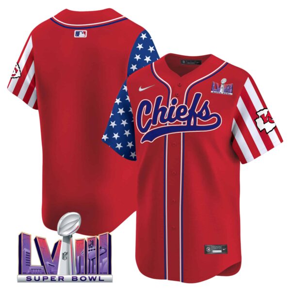 Men’s Chiefs 2024 Independence Day Vapor Premier Limited Jersey – All Stitched – Red – Team