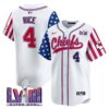 Men’s Chiefs 2024 Independence Day Vapor Premier Limited Jersey – All Stitched – White – Rashee Rice