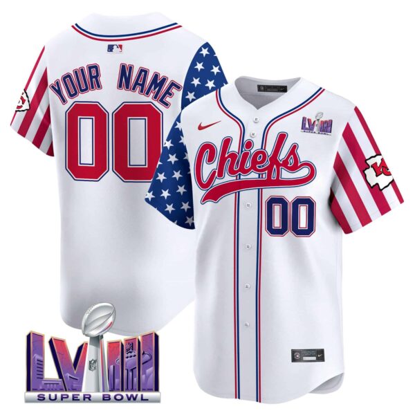 Chiefs 2024 Independence Day Vapor Premier Limited Custom Jersey – All Stitched – Youth – White