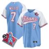Titans 1997 Throwback Limited Cool Base Jersey – All Stitched – Alternate – Malik Willis Jersey