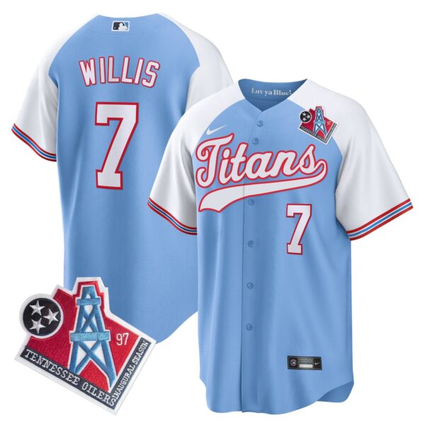 Titans 1997 Throwback Limited Cool Base Jersey – All Stitched – Alternate – Malik Willis Jersey