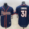 Men’s Denver Broncos #31 Justin Simmons Navy Blue Stitched Cool Base Nike Baseball Jersey