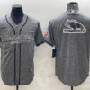 Men’s Denver Broncos Gray Team Big Logo With Patch Cool Base Stitched Baseball Jersey