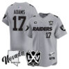 Raiders 2024 Baseball Limited Jersey – 65th Anniversary – All Stitched – Davante Adams – 17 – Silver Jersey