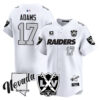 Raiders 2024 Baseball Limited Jersey – 65th Anniversary – All Stitched – Davante Adams – 17 – White Jersey