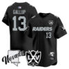 Raiders 2024 Baseball Limited Jersey – 65th Anniversary – All Stitched – Michael Gallup – 13 – Black Jersey