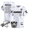 Raiders 2024 Baseball Limited Jersey – 65th Anniversary – All Stitched – Gardner Minshew – 15 – White Jersey