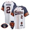 Bears Illinois Patch Baseball Jersey – All Stitched – Inverted – D.J. Moore Jersey