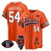 Bears Illinois Patch Baseball Jersey – All Stitched – Orange – Brian Urlacher Jersey