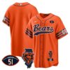 Bears Illinois Patch Baseball Jersey – All Stitched – Orange – Team Jersey