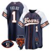 Bears Illinois Patch Baseball Jersey – All Stitched – Alternate – Justin Fields Jersey