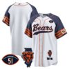 Bears Illinois Patch Baseball Jersey – All Stitched – Inverted – Team Jersey