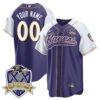 Ravens 20th Season Patch Baseball Custom Jersey – All Stitched – Purple Alternate Jersey