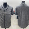 Men’s Denver Broncos Blank Gray With Patch Cool Base Stitched Baseball Jersey