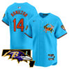 Baltimore Ravens 2024 Vapor Premier Baseball Jersey – All Stitched – Light Blue – Kyle Hamilton Jersey