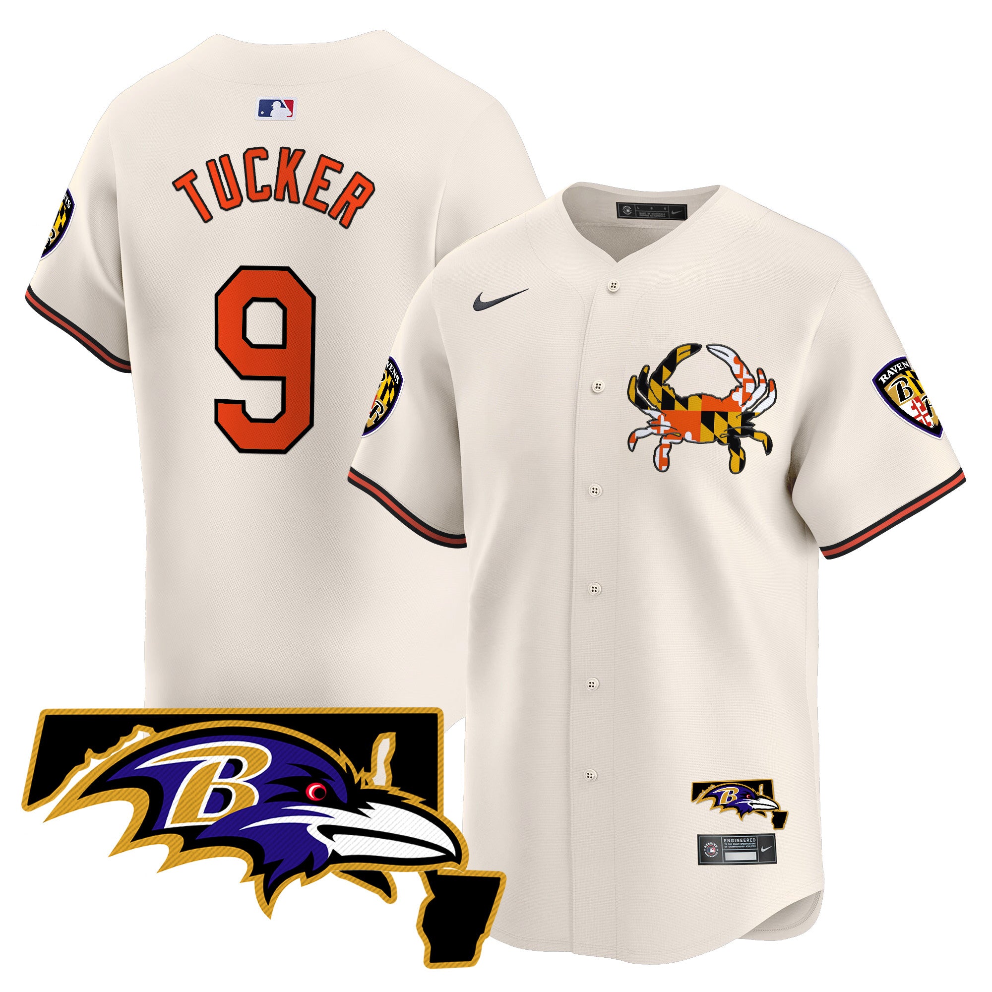 Baltimore Ravens 2024 Vapor Premier Baseball Jersey – All Stitched – Cream – Justin Tucker Jersey