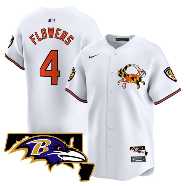 Baltimore Ravens 2024 Vapor Premier Baseball Jersey – All Stitched – White – Zay Flowers Jersey
