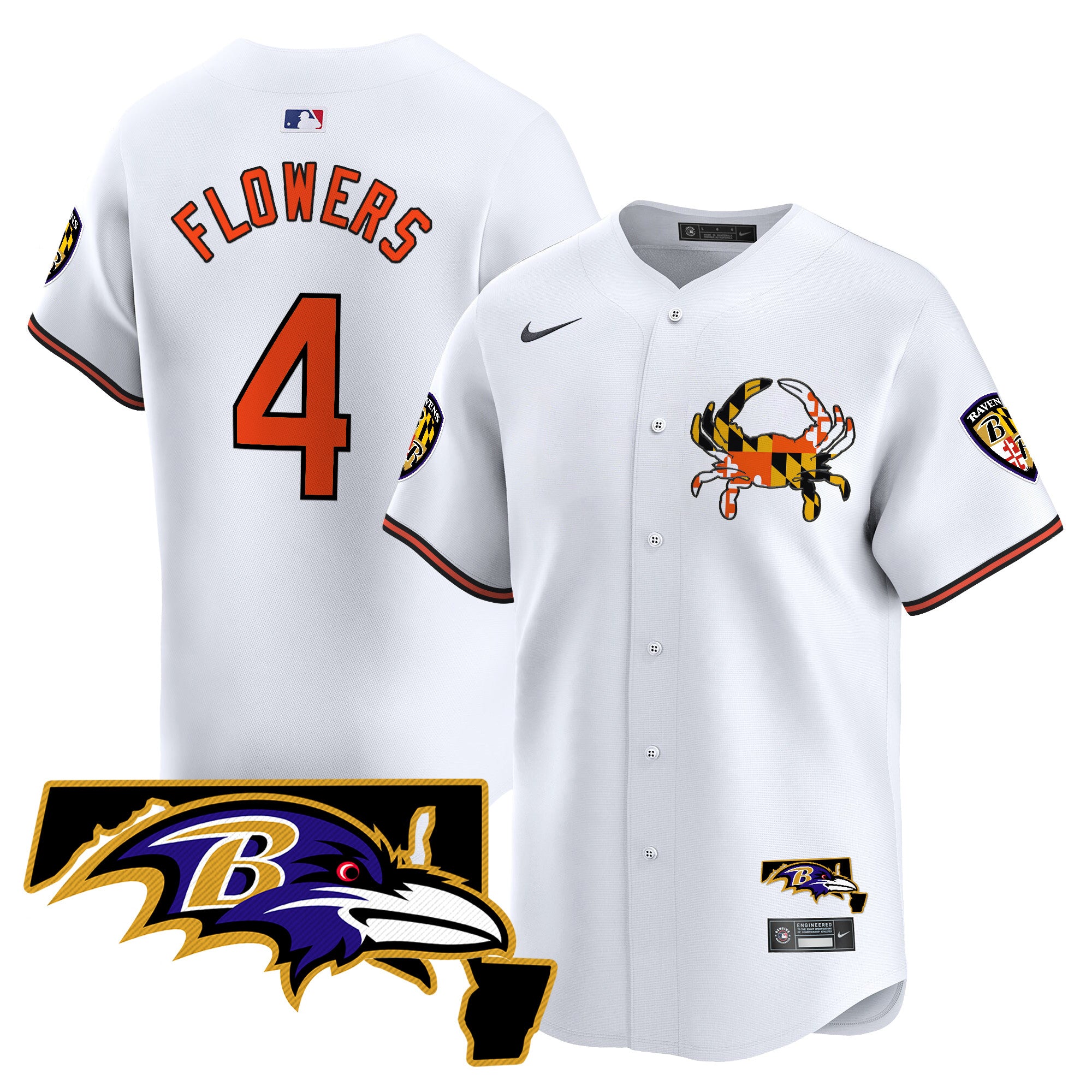 Baltimore Ravens 2024 Vapor Premier Baseball Jersey – All Stitched – White – Zay Flowers Jersey