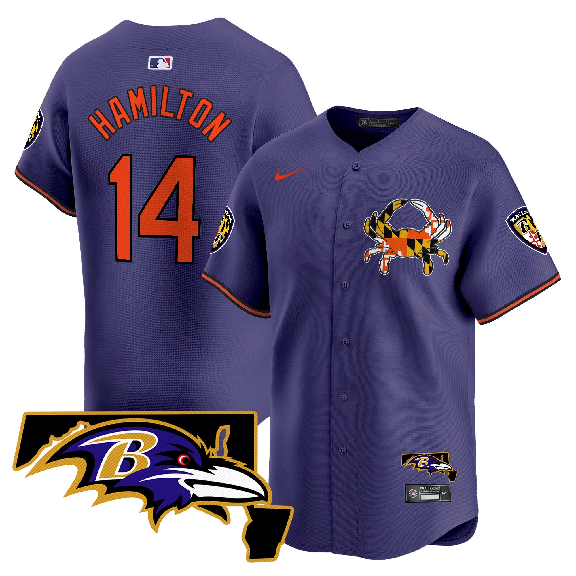 Baltimore Ravens 2024 Vapor Premier Baseball Jersey – All Stitched – Purple – Kyle Hamilton Jersey