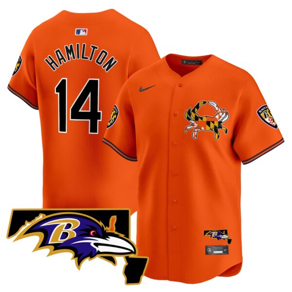 Baltimore Ravens 2024 Vapor Premier Baseball Jersey – All Stitched – Orange – Kyle Hamilton Jersey