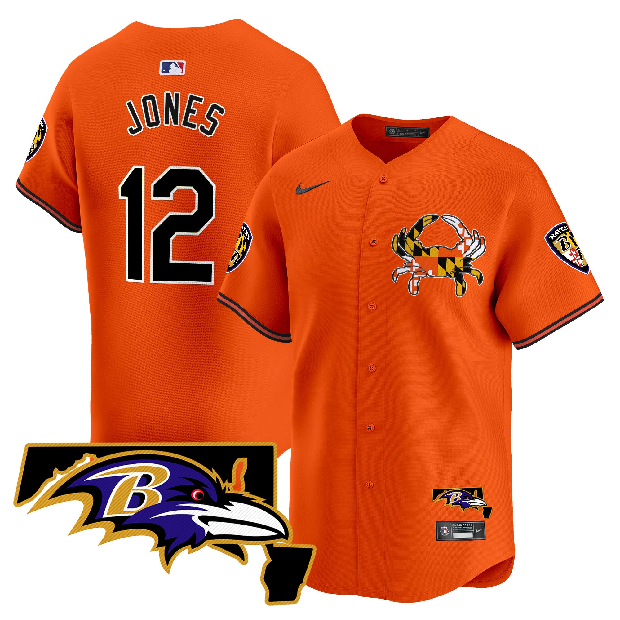 Baltimore Ravens 2024 Vapor Premier Baseball Jersey – All Stitched – Orange – Jacoby Jones Jersey