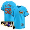 Baltimore Ravens 2024 Vapor Premier Baseball Jersey – All Stitched – Light Blue – Ray Lewis Jersey