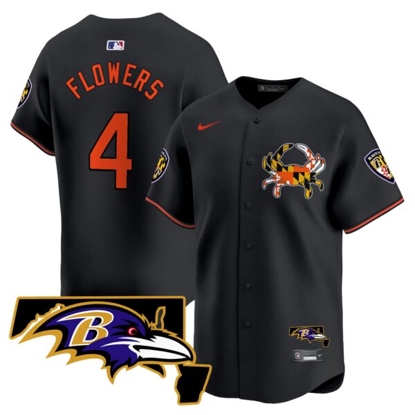 Baltimore Ravens 2024 Vapor Premier Baseball Jersey – All Stitched – Black – Zay Flowers Jersey