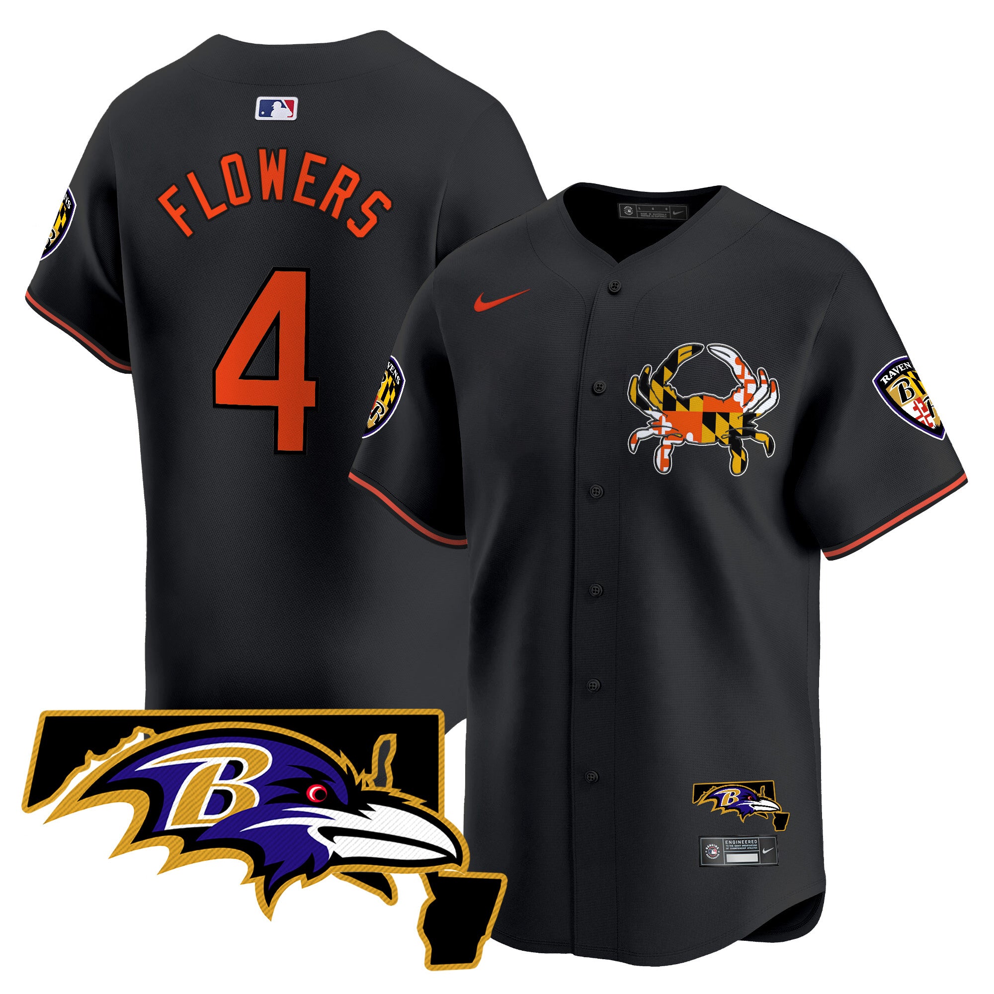 Baltimore Ravens 2024 Vapor Premier Baseball Jersey – All Stitched – Black – Zay Flowers Jersey