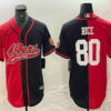 Men’s San Francisco 49ers #80 Jerry Rice Red Black Two Tone Cool Base Stitched Baseball Jersey