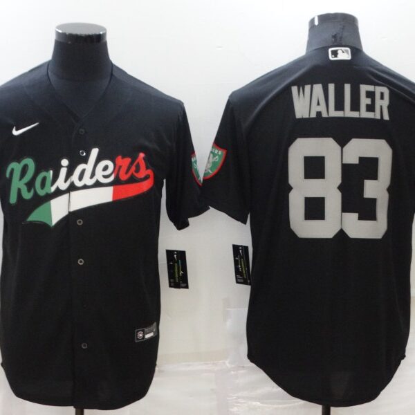 Men’s Las Vegas Raiders #83 Darren Waller Black Mexico Stitched MLB Cool Base Nike Baseball Jersey
