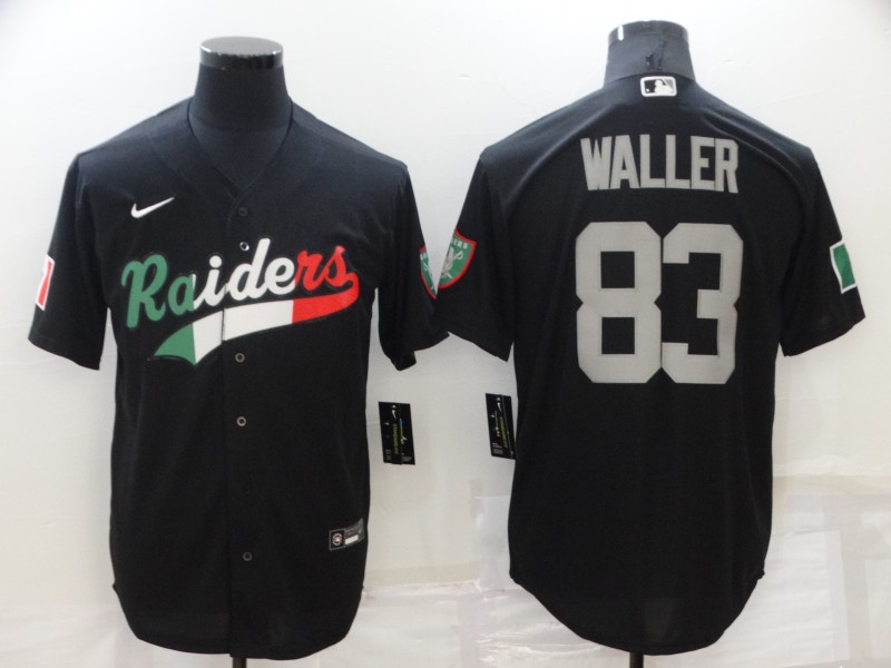 Men’s Las Vegas Raiders #83 Darren Waller Black Mexico Stitched MLB Cool Base Nike Baseball Jersey