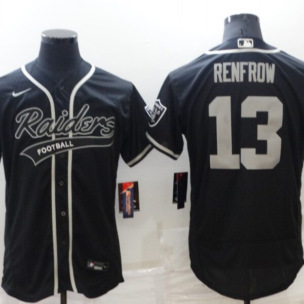 Men’s Las Vegas Raiders #13 Hunter Renfrow Black Stitched MLB Flex Base Nike Baseball Jersey