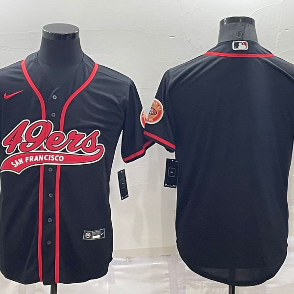 Men’s San Francisco 49ers Blank Black Stitched MLB Cool Base Nike Baseball Jersey
