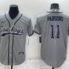 Men’s Dallas Cowboys #11 Micah Parsons Grey Stitched Cool Base Nike Baseball Jersey