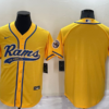 Men’s Los Angeles Rams Blank Yellow Stitched MLB Cool Base Nike Baseball Jersey