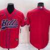 Men’s Buffalo Bills Blank Red Stitched MLB Cool Base Nike Baseball Jersey