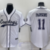 Men’s Dallas Cowboys #11 Micah Parsons White Stitched Cool Base Nike Baseball Jersey
