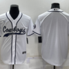 Men’s Dallas Cowboys Blank White Stitched MLB Cool Base Nike Baseball Jersey