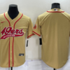 Men’s San Francisco 49ers Blank Gold Stitched MLB Cool Base Nike Baseball Jersey