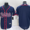 Men’s New England Patriots Blank Navy Blue Stitched MLB Cool Base Nike Baseball Jersey