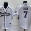 Men’s Dallas Cowboys #7 Trevon Diggs White Stitched Cool Base Nike Baseball Jersey