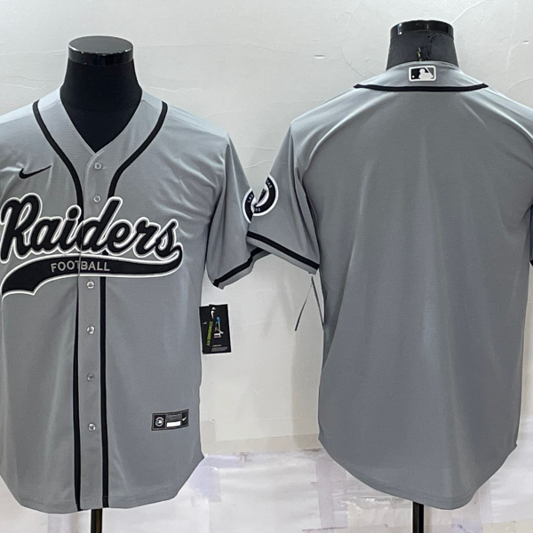 Men’s Las Vegas Raiders Blank Grey Stitched MLB Cool Base Nike Baseball Jersey