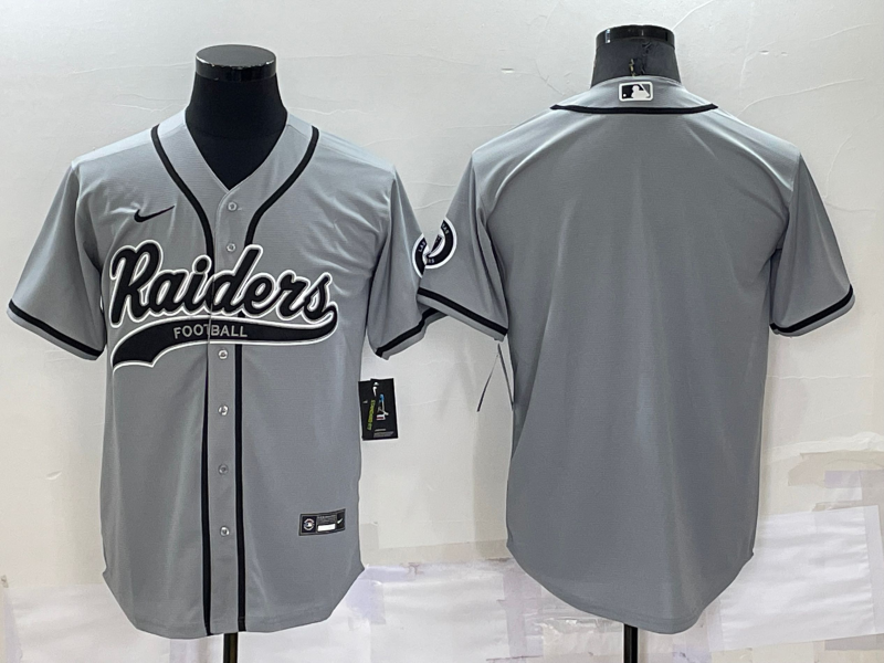 Men’s Las Vegas Raiders Blank Grey Stitched MLB Cool Base Nike Baseball Jersey