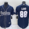 Men’s Dallas Cowboys #88 CeeDee Lamb Navy Blue Stitched Cool Base Nike Baseball Jersey