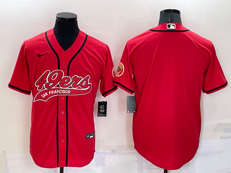Men’s San Francisco 49ers Blank Red Stitched MLB Cool Base Nike Baseball Jersey