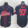Men’s San Francisco 49ers #97 Nick Bosa Black Stitched Cool Base Nike Baseball Jersey