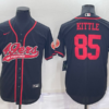 Men’s San Francisco 49ers #85 George Kittle Black Stitched Cool Base Nike Baseball Jersey
