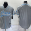 Men’s Detroit Lions Blank Grey Stitched MLB Cool Base Nike Baseball Jersey