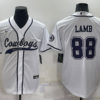 Men’s Dallas Cowboys #88 CeeDee Lamb White Stitched Cool Base Nike Baseball Jersey